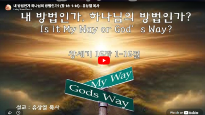 내 방법인가 하나님의 방법인가? (창 16: 1-16)